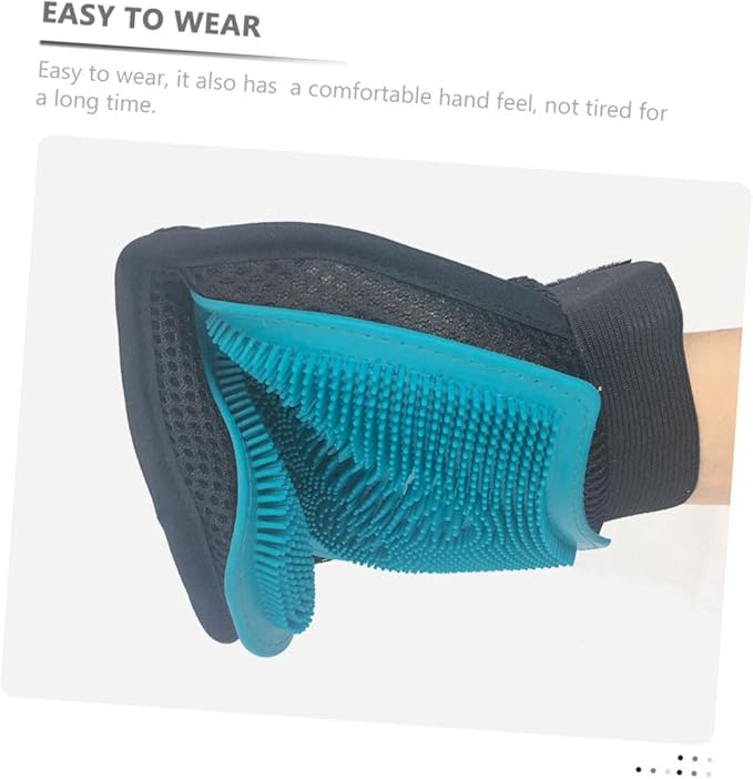 Pet Grooming Glove Brush for Cats and Dogs Dual Sided Massage Glove Comfortable and Easy to Wear for Bathing and Grooming for All Breeds