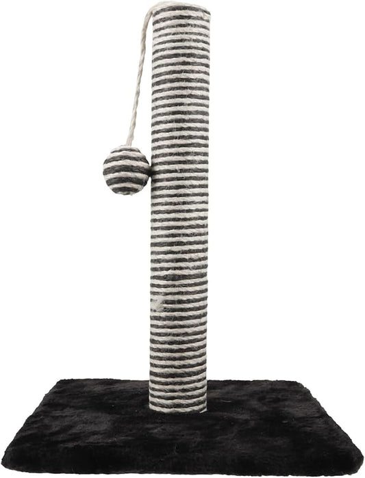 Cat Scratching Post for Indoor Cats and Kittens, Vertical Sisal Scratching Pole with Hanging Ball, Reusable Pet Claw Scratcher for Daily Use