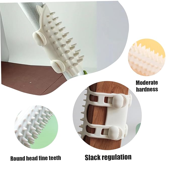 Cat Self Groomer 2Pcs Self Grooming Cat Brush Soft Silicone Corner Scratcher Comb with Elastic Straps Shedding Brush Pet Tickling Artifact for Dogs Cats