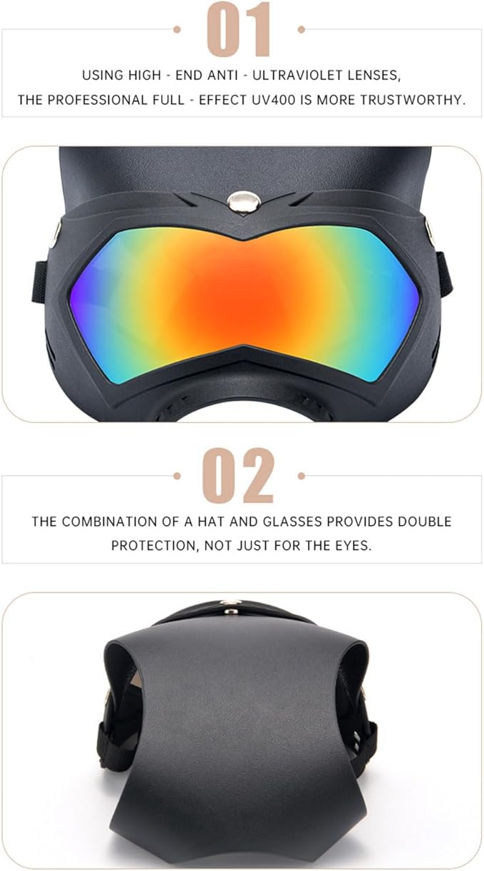 Windproof Shades for Pet Dogs Eye Wear Protections for Outdoor Eye Protections Sports Supplies Adjustable Pet Hat