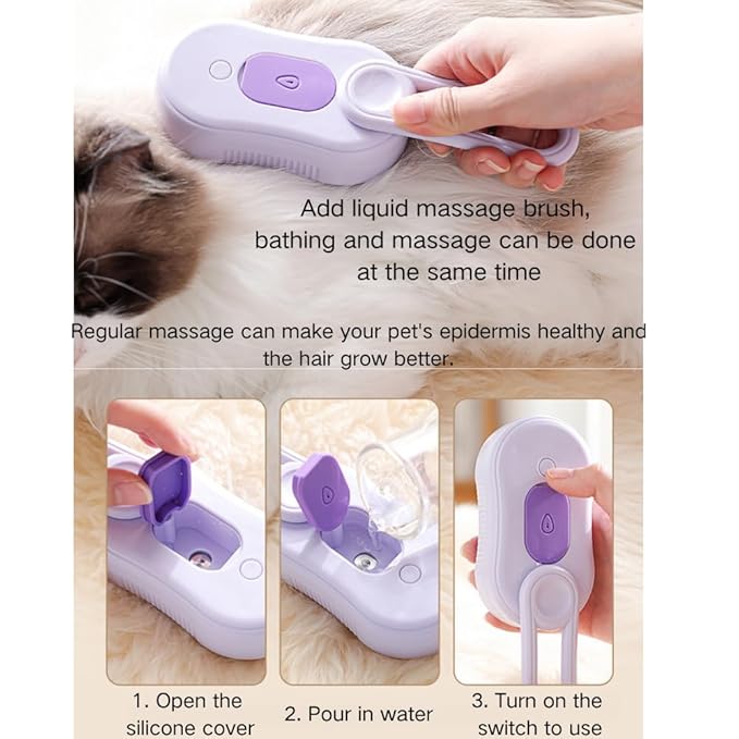 Cat Steam Brush, Cat Spray Comb, Pet Massage Shedding Brush, Rechargeable Silicone Steam Hair Brush, Multi-functional Cat And Dog Hair Brush,Cat Hair Steam Brush