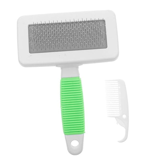 1 Set Pet Grooming Brush Ergonomic Dog and Cat Shedding Comb with Wide Plate for Dematting and Care Soft Handle for Comfortable Grooming for Cats and