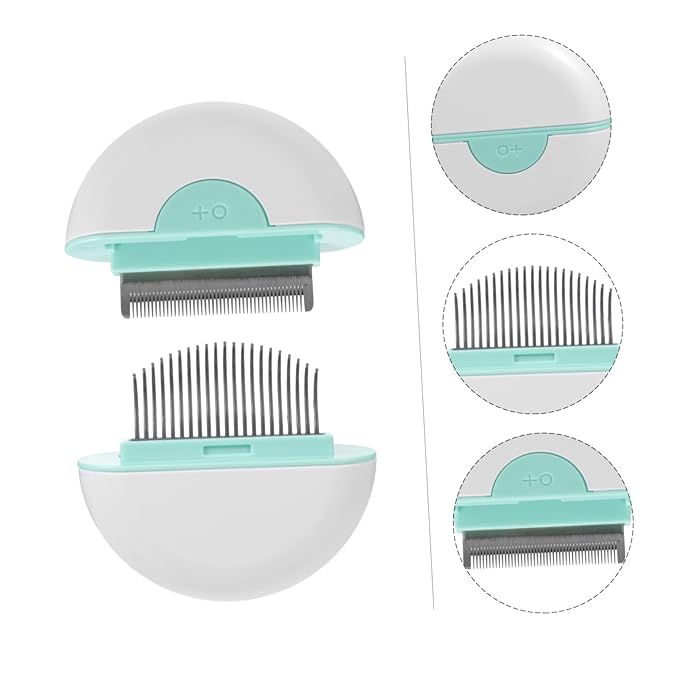 Pet Cat Hair Brush Rake Grooming Massage Comb for Shedding Soft Cat Cleaning Tool with Non Slip Handle for Long Haired Cats