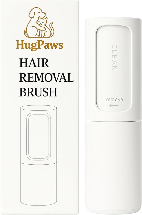 Pet Hair Remover Roller – 360° Self-Cleaning, Reusable Lint Roller for Pet Hair on Couch, Clothes, Car & Bed – Dog & Cat Fur Remover Brush – White