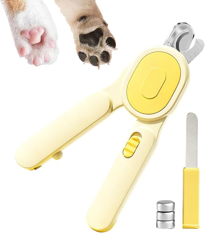 Pet Nail Clippers - Heavy-Duty Grooming with LED Light | Pet Nail Trimmer for Cutting | for Medium Large Breeds Puppy Kitten Animals Home Bathroom Shelter