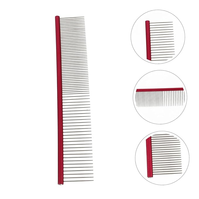 Happyyami Portable PET Grooming Comb Lightweight Aluminum Dog and Cat Hair Brush Detangling Fur Comb for Dogs and Cats Convenient Grooming Tool for Home Use