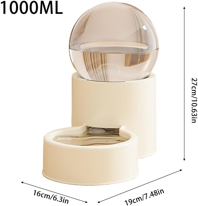 Automatic Pet Feeder - Large Capacity Dog Food, Water Dispenser Bowl Feeding System Reliable Continuous Supply Design for Controlled Portion Support for Puppies and Small to Medium