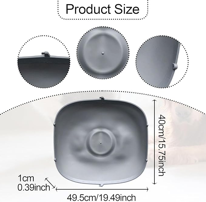 Silicone Litter Pad Accessory Anti Bite Leakproof Anti Scratch Replacement for Automatic Cat Parts 19.49x15.75x0.39 inch