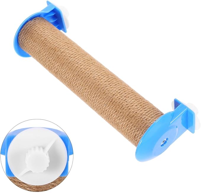 Happyyami Small Cat Scratching Post Replacement Pole with Jute Rope, 30cm Blue Sisal Scratcher Accessory for Indoor Cats and Kitten