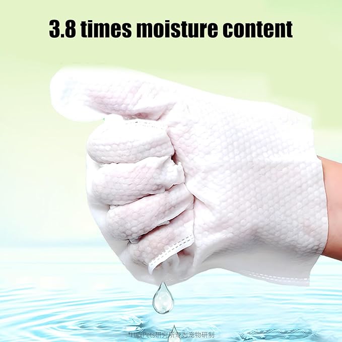 6PCS/Bag Pet for Dog Cats Gentle Extracts NoRinse Design Easy to Use Wipe Gloves for Grooming Removal Pet for Daily Care