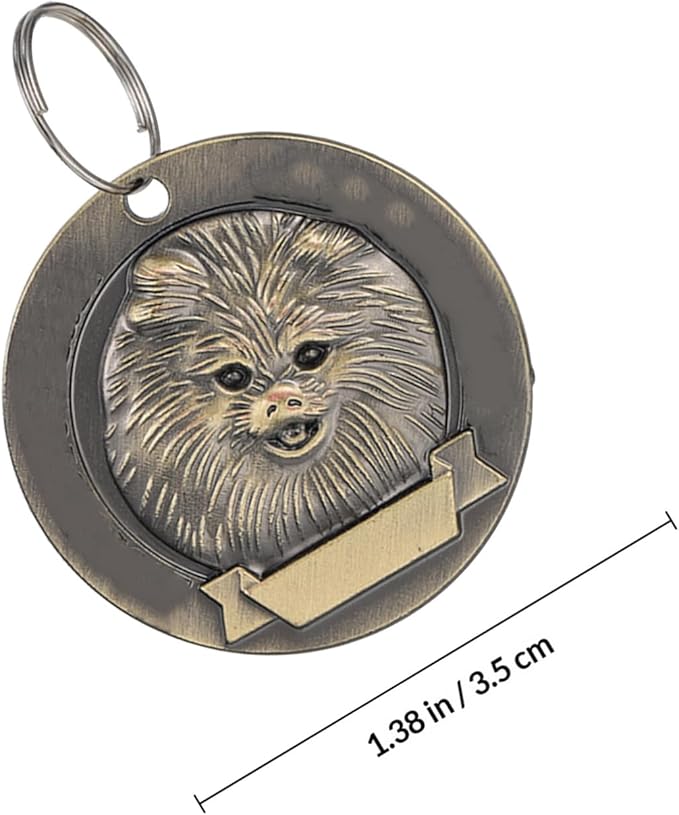 Abaodam 3pcs Vintage Zinc Alloy Pet Id Tags for Dogs Pomeranian Hanging Pendant Collar Accessories Retro Style Dog Supply
