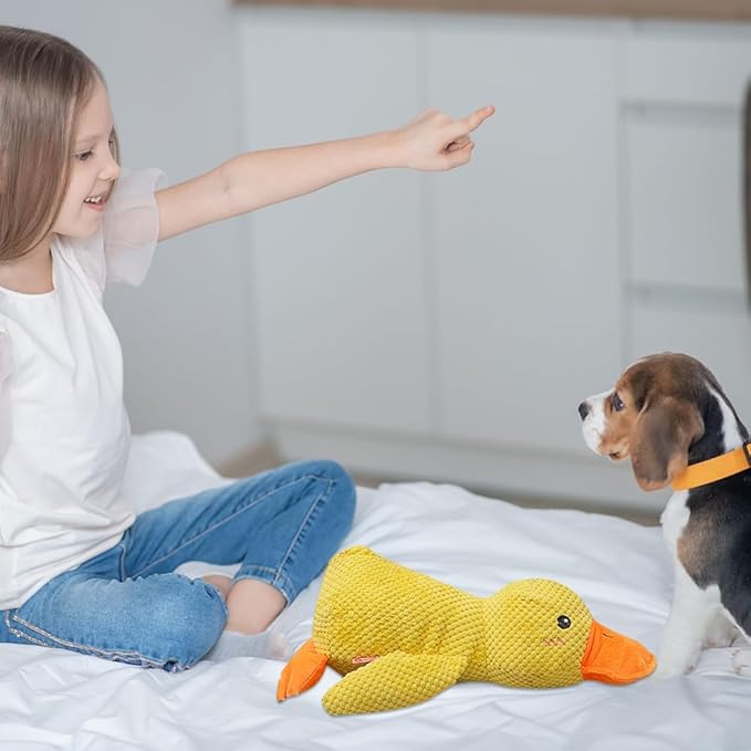Duck Dog Toy for Dogs Pet Supplies,2025 Upgrade Durable Calming Ducks Dog Toy,Squeak Dog Toys Stuffed Fun for Indoor Puppies Small Dog Indoor Puppy Essentials (Yellow-1PC)