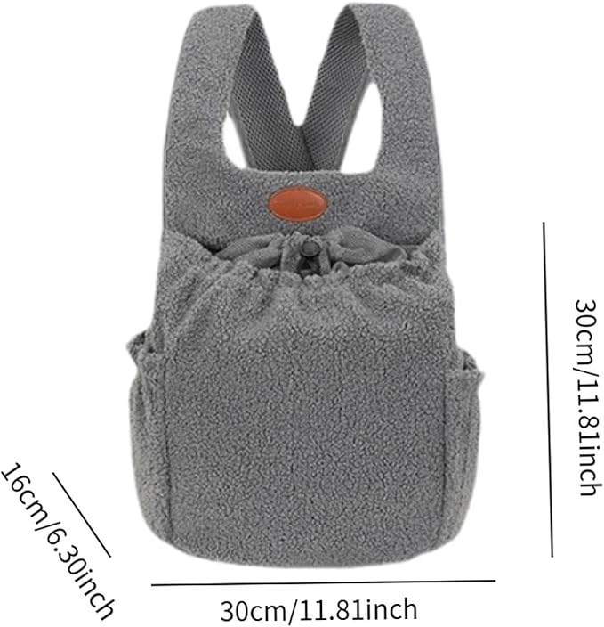Pet Carrier Backpack Small Unique Portable Pet Supply, Dog Front Pack Kitten for Camping Outdoor, Gray