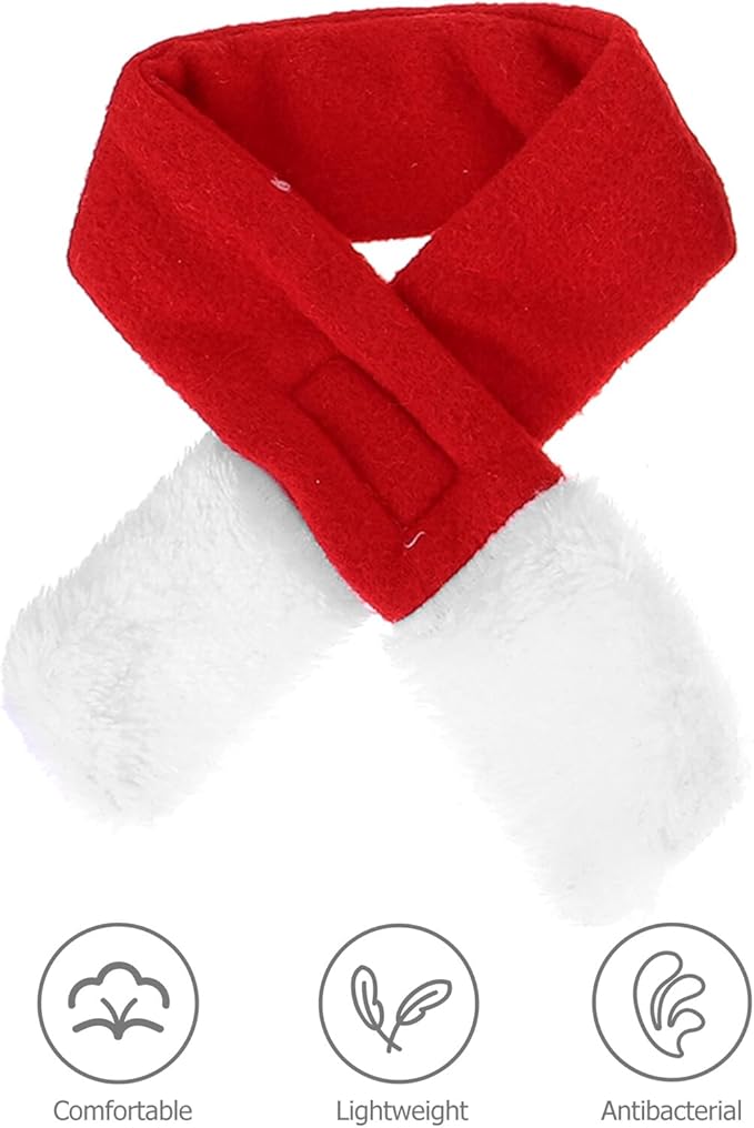 NUOBESTY Pet Christmas Hat and Scarf Set with Festive Dress-up Headgear, Winter Holiday Outfit Accessory for Dogs and Cats, Soft Comfortable Fabric for Pet Supplies