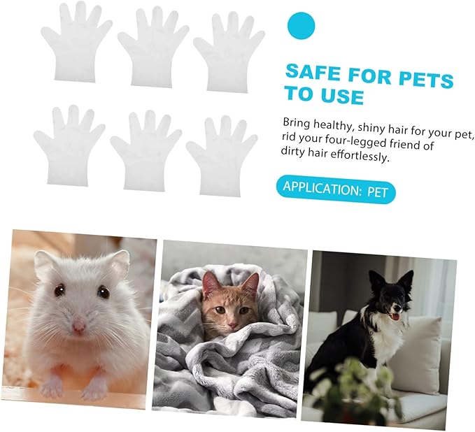 PET Grooming Gloves Wash and Dog Cleaning Mitts 6 Pcs Bathing Gloves for Easy PET Massage and Grooming Supplies