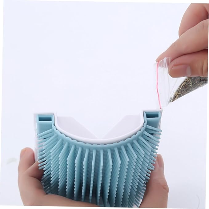 Self-Grooming Cat Brush with Rubber Bristles Cat Massage Tool for Shedding and Grooming Light