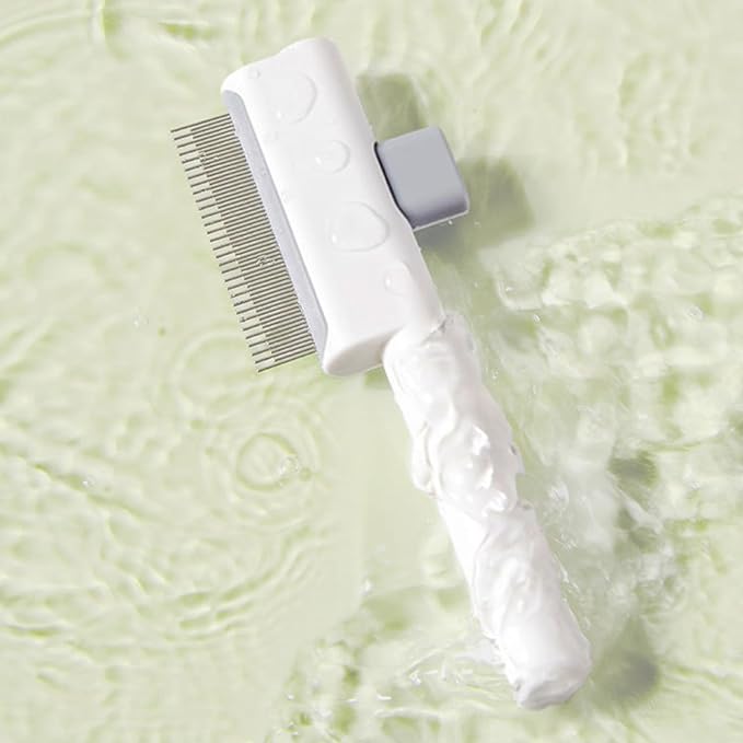 Advanced Pet Deshedding Comb with Massage Tip Quick Releases Button Cats Grooming Brush for Hair Removal Furs Detangling Cats Grooming Tool