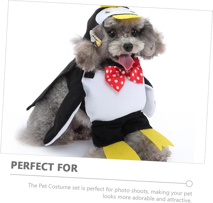 Penguin Dog Halloween Cape Costume Pet Cloak Party Apparel Puppy Supplies Large Size Cosplay Outfit for Dogs