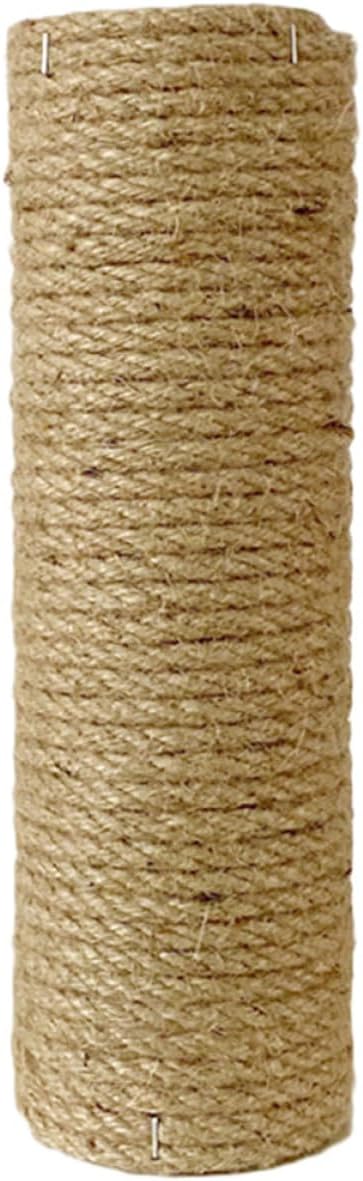Cabilock Wooden Cat Scratch Post with Wear-Resistant Rope, 7cm Diameter X 35cm Length, Indoor Reusable Kitten Scratcher for Cat Climbing and Furniture Protection