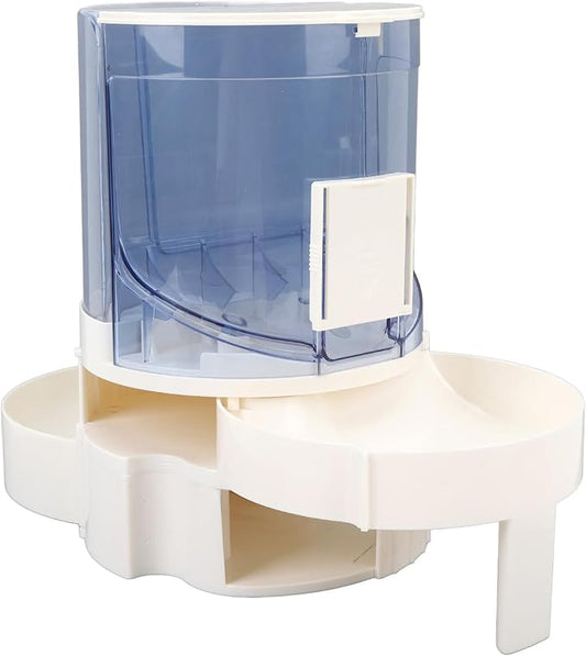 Automatic Dog Cat Feeder Double Layer Dry Wet Separate Rotating Storage Pet Food Feeder Water Dispenser for Small Medium Dog Puppy Kitten (Light Blue)