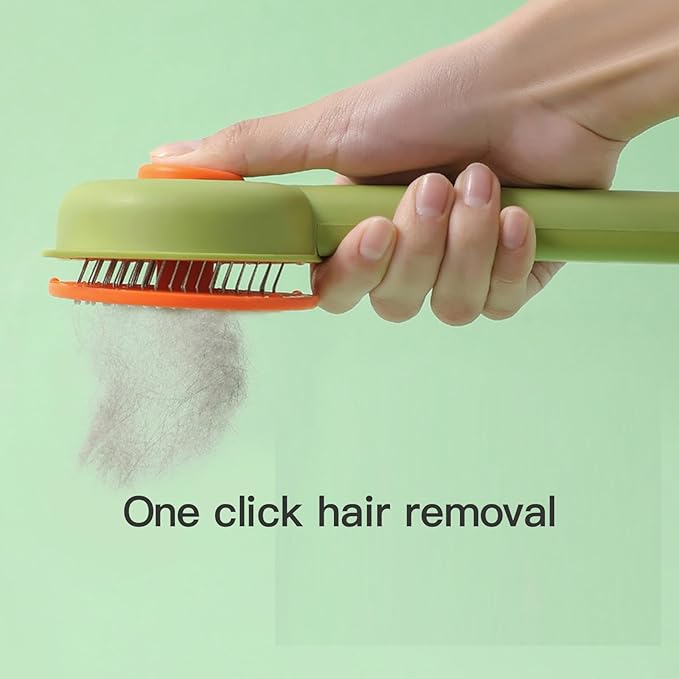 Premium Universal Pet Grooming Brush with Stainless Steel Pins Ideal for All Breeds Long Short Haired Cat and Dog,Ergonomic All-in-One Reduces Tanglesand PromotesHealthy Coat with Gentle (Blue)