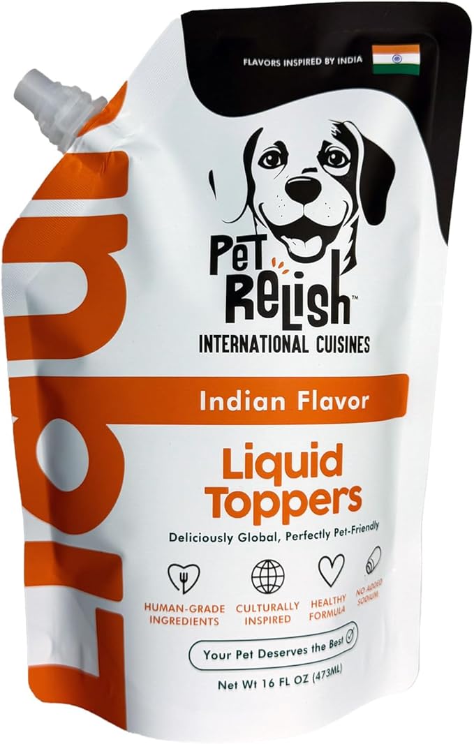 Liquid Topper with International Flavors for Dogs - Indian Flavor (12 Pack)