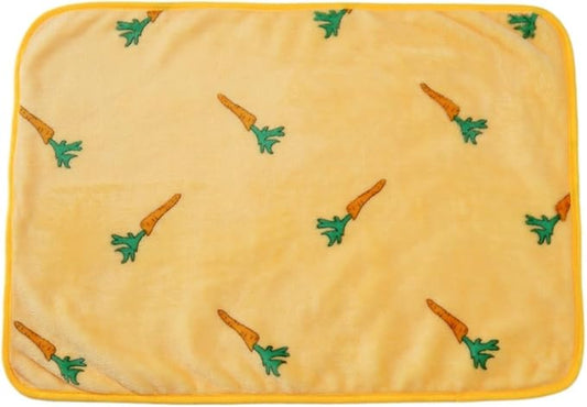 Dog Bed Mat Blanket Soft Cozy Pet Cushion for Small Large Dogs Spring Autumn Warm Travel Mats French Bulldog Chihuahua Supplies (Carrot Print,60 x 80cm)