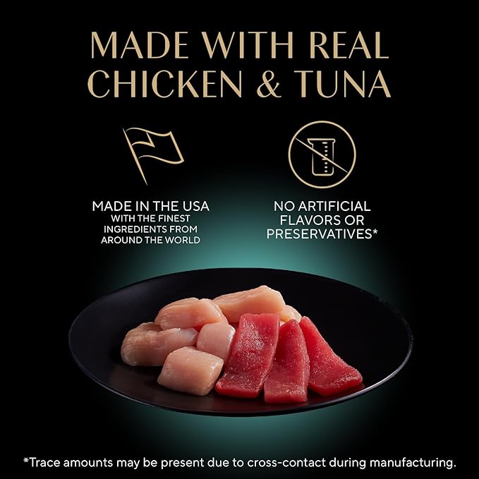 Sheba Perfect Portions Wet Cat Food Pate Gourmet Chicken & Tuna Entree,2.6 oz. Twin-Pack Trays,Cat Food Wet Recipe (,48 Servings),24 Count (Pack of 2)