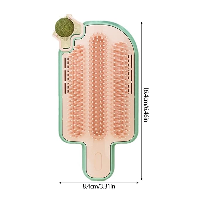 Adjustable Grooming Brushes for Wall Mount Ice Cream Shaped Pet Massage Tool Loose Hair Remover Removable Cats Grooming Tool