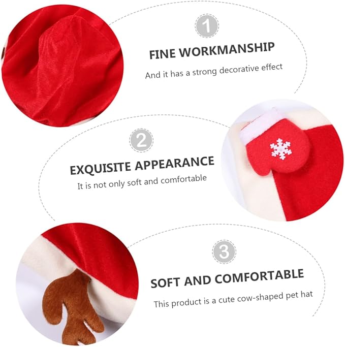 SOLUSTRE Christmas Dog Cloak with Fleece Hooded Pet Clothes XL Winter Costume Festive Pet Supplies for Dogs