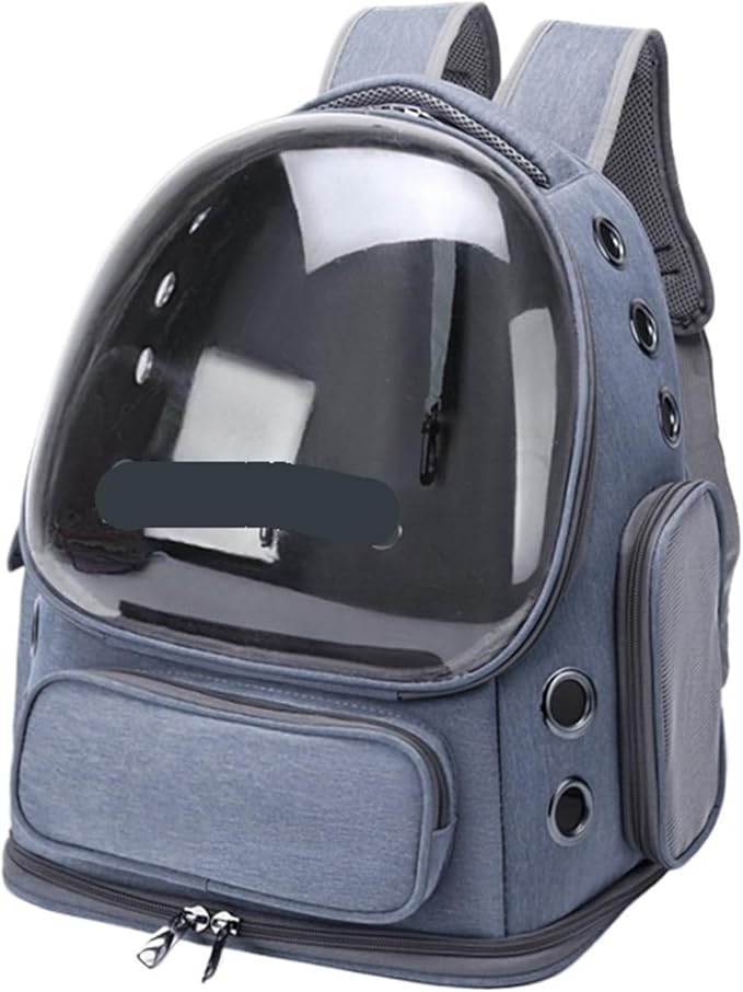 Compatible for Transparent Pet Bag Outdoor Travel Backpack Small Breathable Supplies(Blue)