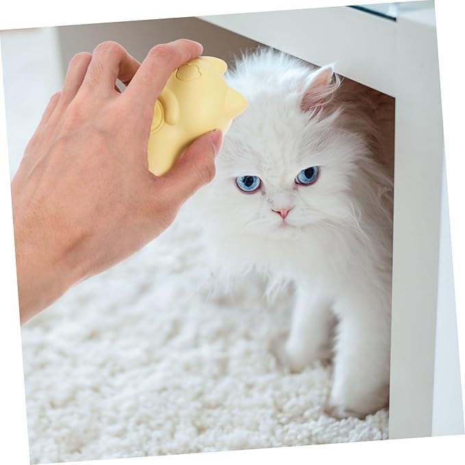 Milisten Rechargeable Cat Steam Brush 3-in-1 Cat Grooming Brush for Shedding Detangling Bathing with Ergonomic Handle and Quick Release Button