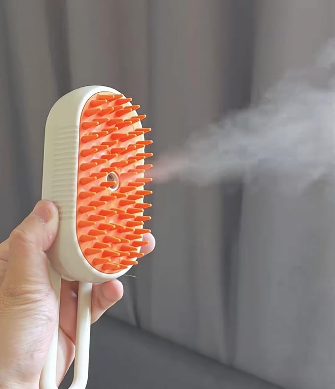 Easy Self-Cleaning Pet Steam Brush with 360° Rotating Arm for Long and Short Hair Cats and Dogs Grooming Supplies Steam Brush for Shedding (One Size, 1, Count)