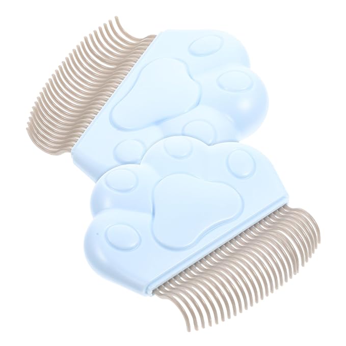 2Pcs Cat Grooming Combs for Shedding Cats and Dogs Fine Design Brush to Remove Pet Hair Loose Knots Dander and Trapped Fur Suitable for All Hair Types
