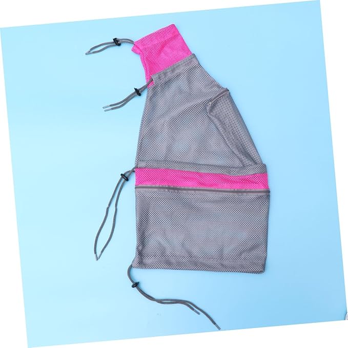 BESPORTBLE Cat Grooming Mesh Bag Adjustable Cat Bathing Bag for Nail Trimming Cleaning and Injections Breathable Design with Pull Ropes for Easy Control and Comfort Random Color
