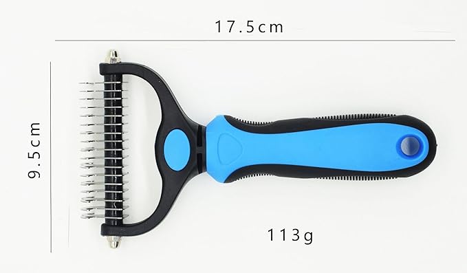 Pet Grooming Glove & Deshedding Brush for Dogs & Cats – Shedding Control Glove, Fur & Hair Remover Mitt, Gentle Grooming & Massage Tool – One Size Fits All, Blue