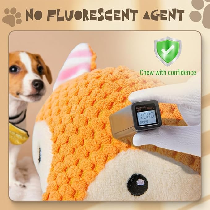 Dog Plush Toys for Aggressive Chewers Indestructible Dog Toy, Squeaky Plush Toy for Small Medium Large Dogs, Indoor Play Durable Chew Toy o Keep Them Busy (Elephant)