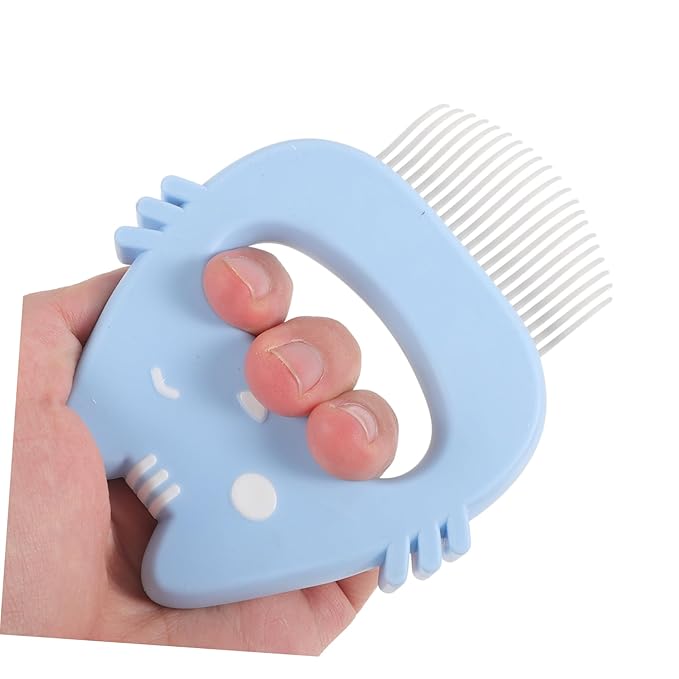 PET Grooming Comb Set Silicone Handle Cat and Dog Hair Removal Brush Compact Deshedding Tool for Daily Use Multi-Function PET Grooming Supplies
