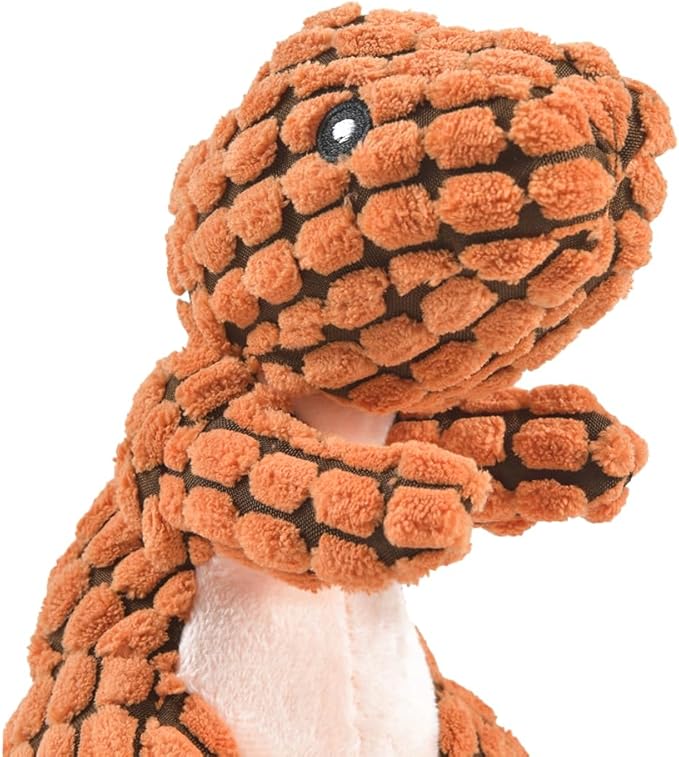 Cats and Dogs Pet Plush Dinosaur Toys Interactive Dog Chew Toys Plush Stuffing Pet Supplies Dog Toys for Small Dogs(Yellow)
