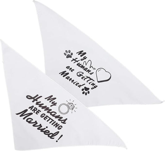UKCOCO 2pcs Pet Triangle Bandanas Dog Bibs Decorative Polyester Saliva Towels for Puppies and Cats, Cute Pet Supplies for Everyday Wear and Special Occasions