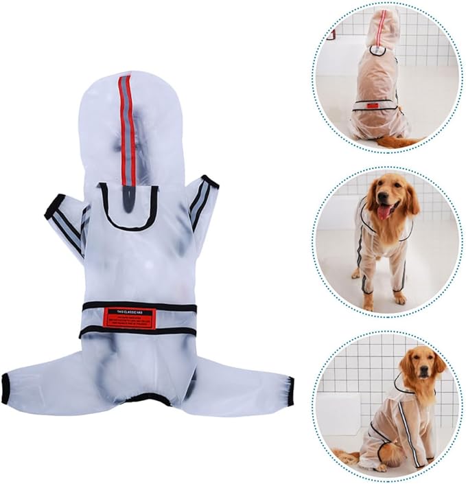 VILLCASE Dog Raincoat Waterproof Hooded Poncho with Full Body Coverage for Medium Large Dogs 2XL Outdoor Rain Jacket Pet Supplies