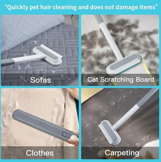 4 in 1 Pet Hair Remover for Furniture, Multifunctional Pet Hair Removal Brush Reusable Pet Hair Remover Tool 2025 New Pets Hair Remover for Couch Carpets, Clothes, Bedding, Window