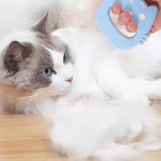 3pcs Pet Grooming Brush Set with Silicone Handle, Wear-resistant Cat and Dog Hair Comb for Shedding and Massage, Portable Household Pet Hair Brush for Cats and Puppies