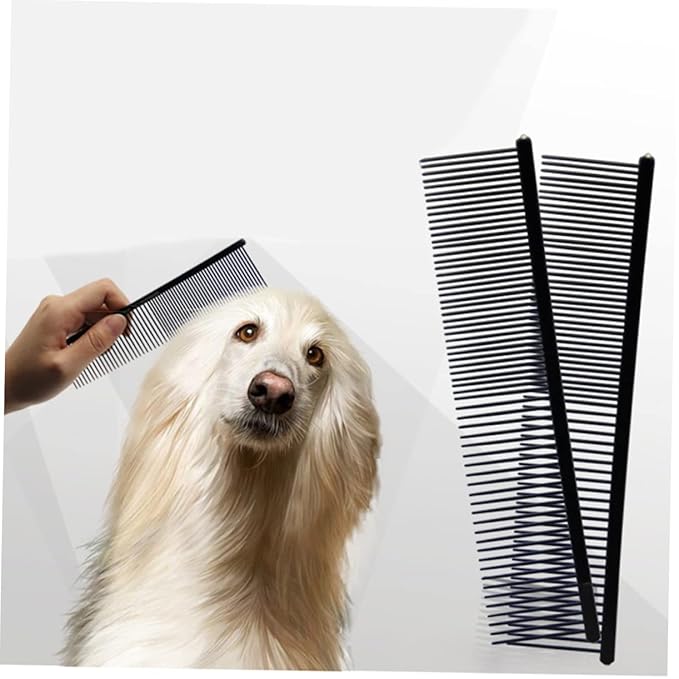 KESYOO Pet Grooming Comb Stainless Steel Pet Combs Round Head for Small Large