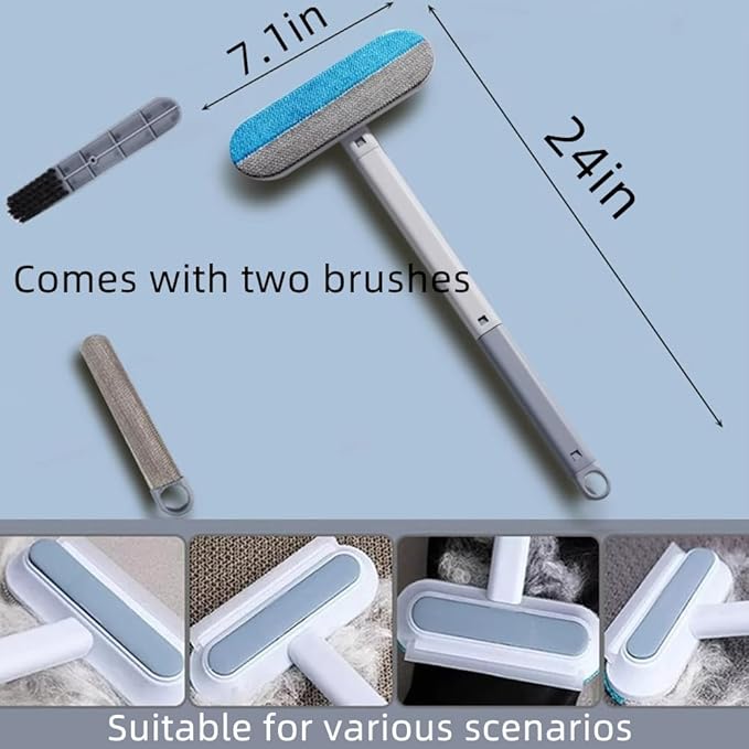 Multi-Function Pet Hair Remover for Furniture,Pets Supplies Lengthen Adjustable Handle Brush for Cat Dog Hair Reusable for Rugs,Mats,Tile,Glass,Floors,Sofa