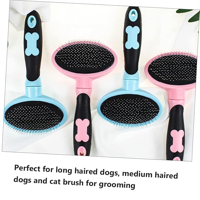 Happyyami Cat Brush Pet Comb Cat Hairbrush Cleaning Brush Massage Pet Body Fur Grooming Tool
