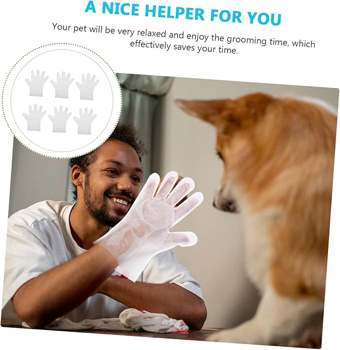PET Grooming Gloves Wash and Dog Cleaning Mitts 6 Pcs Bathing Gloves for Easy PET Massage and Grooming Supplies