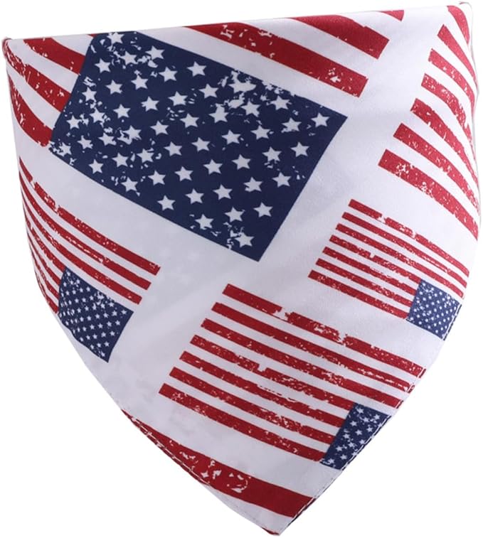 YARNOW Pet Triangle Bandana American Flag Dog Scarf Decorative Independence Day Bandana Festival Pet Supplies for Dogs and Cats