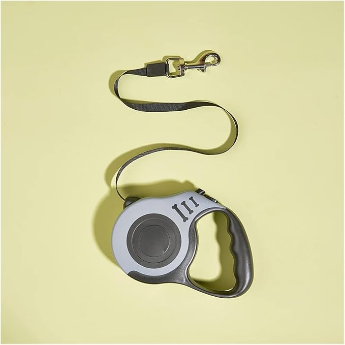 1pcs Retractable Dog Leash 5m, Strong Nylon Automatic Lead for Small Medium Dogs, Pets Traction Rope for Cats, Chihuahua Bulldog Supplies(Blue Gray,5m)