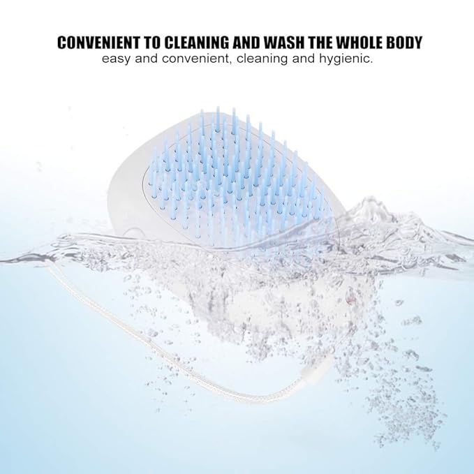 FLEXMAN Dog Bath Brush, 2 in 1 Multi Functional Plastic Self Grooming Cat Brush, Cat Self Groomer, Pet Shower Bathbrush Accessory